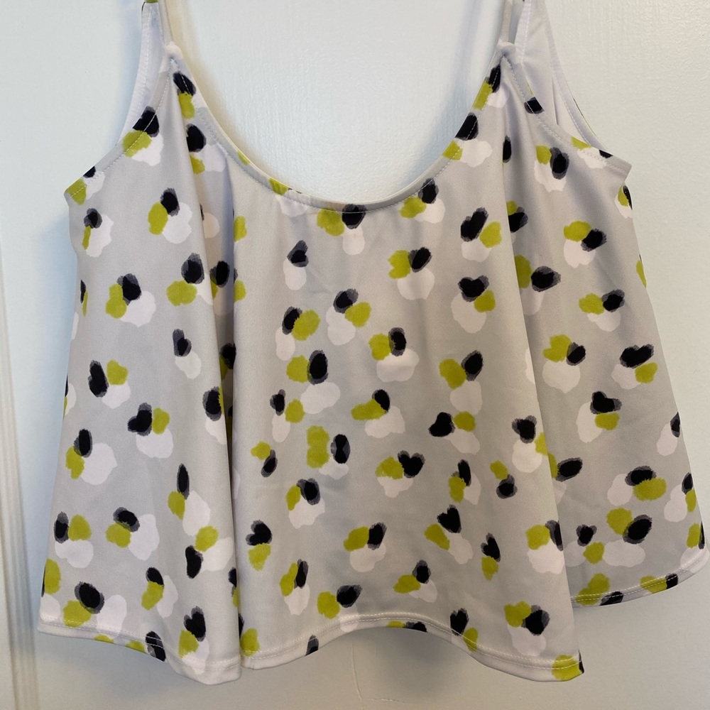 Kortni Jeane Multi-color Spot Swing Top Swimmer